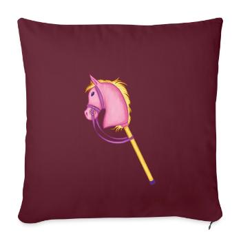 Buntes Steckenpferd Cool Hobby Horse Cadeaux - Housse de coussin décorative 45 x 45 cm - bordeaux - Devant