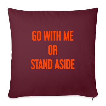 Marchez avec ou sur le côté - Housse de coussin décorative 45 x 45 cm - bordeaux - Devant