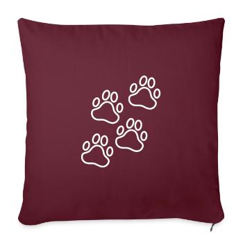 paws - Sofa pillowcase 17,3'' x 17,3'' (45 x 45 cm) - burgundy - Front