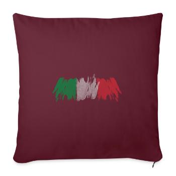 Drapeau italien, drapeau italien - Housse de coussin décorative 45 x 45 cm - bordeaux - Devant