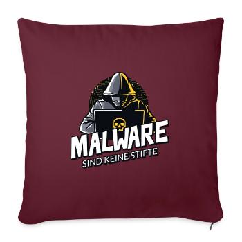 Informatiker Nerd Hacker Malware sind keine Stifte - Sofakissenbezug 45 x 45 cm - Burgunderrot - Vorne