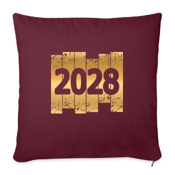 2028 - Sofakissenbezug 45 x 45 cm - Burgunderrot - Vorne
