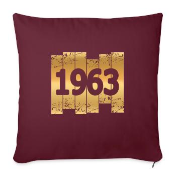 1963 - Housse de coussin décorative 45 x 45 cm - bordeaux - Devant