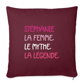 stéphanie - Housse de coussin décorative 45 x 45 cm - bordeaux - Devant