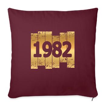 1982 - Housse de coussin décorative 45 x 45 cm - bordeaux - Devant