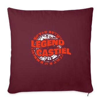 Geschenk für Castiel - Sofakissenbezug 45 x 45 cm - Burgunderrot - Vorne