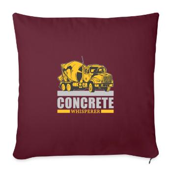 Concrete Whisperer, Fahrer Betonfahrzeuge - Sofakissenbezug 45 x 45 cm - Burgunderrot - Vorne