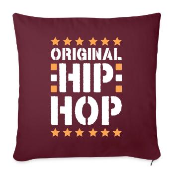 Hip hop breakdance - Housse de coussin décorative 45 x 45 cm - bordeaux - Devant