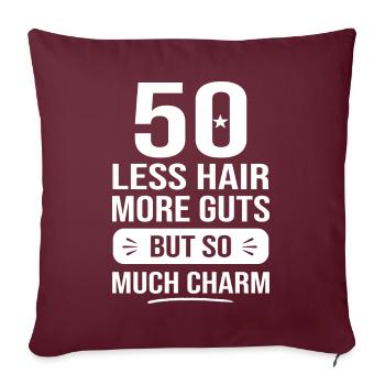 50 ans tellement de charme anniversaire 50 ans - Housse de coussin décorative 45 x 45 cm - bordeaux - Devant