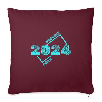 2024 - Sofakissenbezug 45 x 45 cm - Burgunderrot - Vorne
