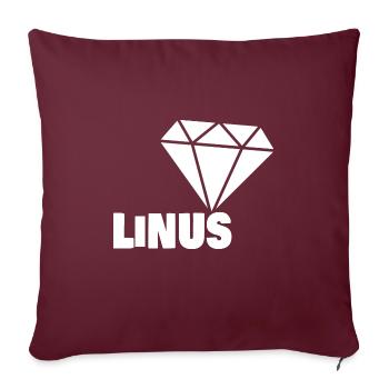 Noble Linus - Housse de coussin décorative 45 x 45 cm - bordeaux - Devant