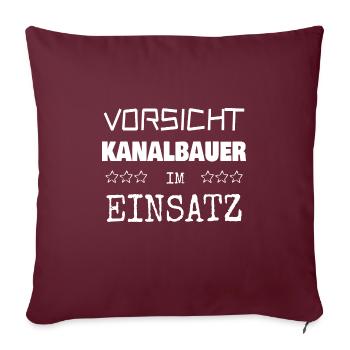 Constructeur de canaux comme vocation - Housse de coussin décorative 45 x 45 cm - bordeaux - Devant
