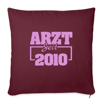 2010 - Housse de coussin décorative 45 x 45 cm - bordeaux - Devant