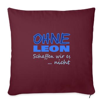 Hero leon - Sofakissenbezug 45 x 45 cm - Burgunderrot - Vorne