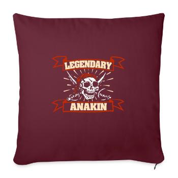 Fasching Anakin - Sofakissenbezug 45 x 45 cm - Burgunderrot - Vorne