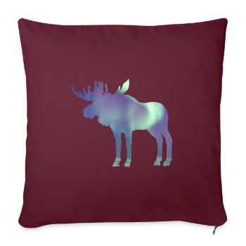Aurores boréales - Housse de coussin décorative 45 x 45 cm - bordeaux - Devant