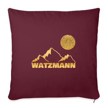 Watzmann comme une montagne - Housse de coussin décorative 45 x 45 cm - bordeaux - Devant