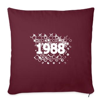 1988 - Housse de coussin décorative 45 x 45 cm - bordeaux - Devant