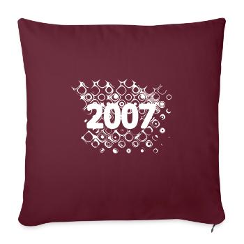 Rétro 2007 - Housse de coussin décorative 45 x 45 cm - bordeaux - Devant