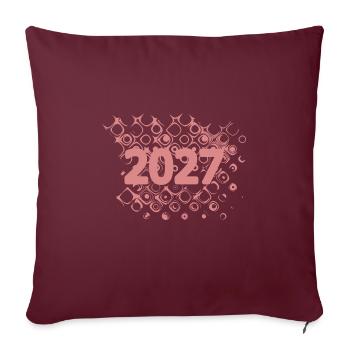 2027 - Housse de coussin décorative 45 x 45 cm - bordeaux - Devant