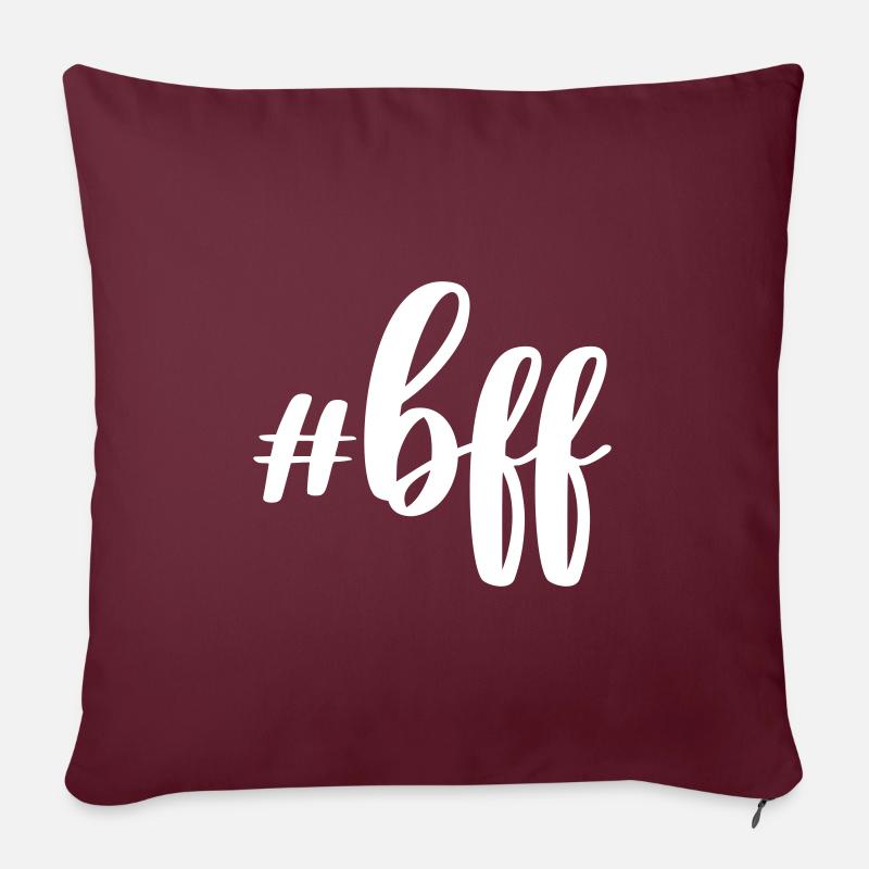 #bff - Housse de coussin décorative 45 x 45 cm - bordeaux