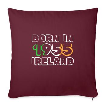 Irlande 1955 - Housse de coussin décorative 45 x 45 cm - bordeaux - Devant