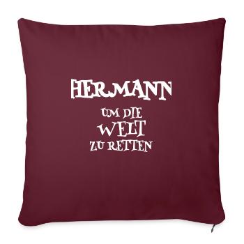 Sauveteur Hermann - Housse de coussin décorative 45 x 45 cm - bordeaux - Devant