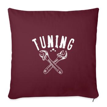 Voiture tuning - Housse de coussin décorative 45 x 45 cm - bordeaux - Devant