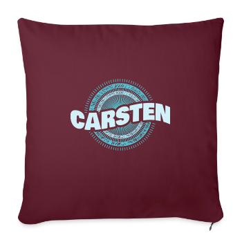 Carsten als Geschenkidee - Sofakissenbezug 45 x 45 cm - Burgunderrot - Vorne