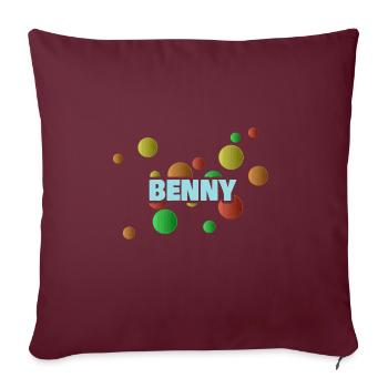 Geschenk Vorname Benny - Sofakissenbezug 45 x 45 cm - Burgunderrot - Vorne