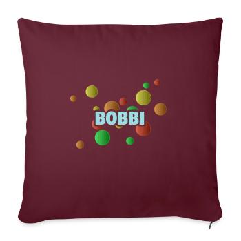 Geschenk für Bobbi - Sofakissenbezug 45 x 45 cm - Burgunderrot - Vorne