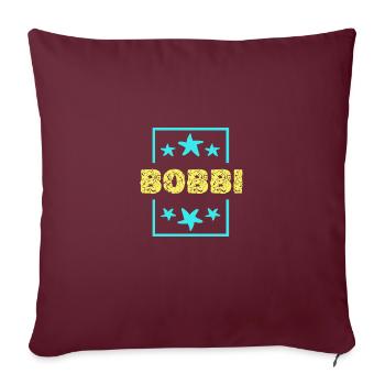 Geschenk für Bobbi - Sofakissenbezug 45 x 45 cm - Burgunderrot - Vorne