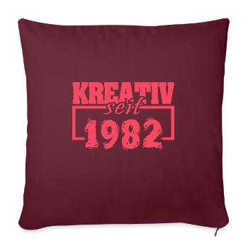 Retro 1982 - Sofakissenbezug 45 x 45 cm - Burgunderrot - Vorne
