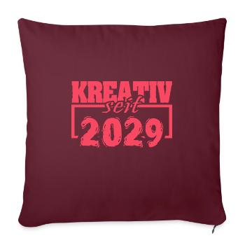 Retro 2029 - Sofakissenbezug 45 x 45 cm - Burgunderrot - Vorne