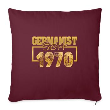 1970 - Housse de coussin décorative 45 x 45 cm - bordeaux - Devant