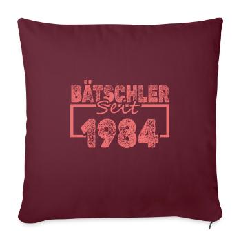 Baccalauréat 1984 - Housse de coussin décorative 45 x 45 cm - bordeaux - Devant
