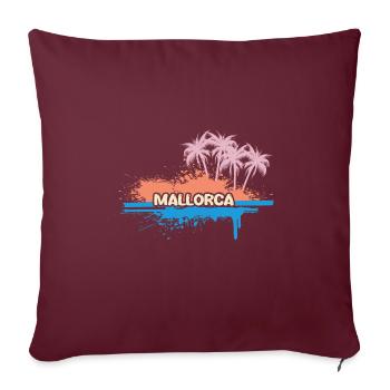 Vacances Majorque - Housse de coussin décorative 45 x 45 cm - bordeaux - Devant