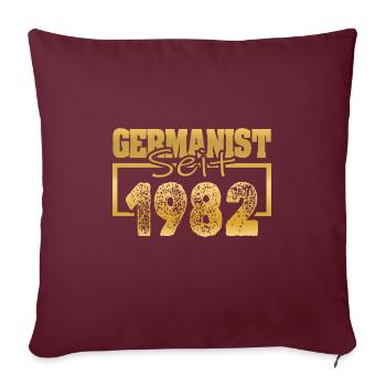 1982 - Housse de coussin décorative 45 x 45 cm - bordeaux - Devant