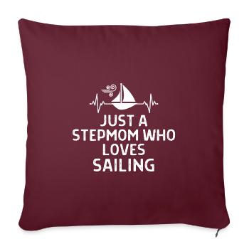 Seefahrer Segeln Seemann Capitän Geschenk Sprüche - Sofakissenbezug 45 x 45 cm - Burgunderrot - Vorne