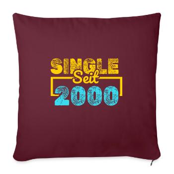depuis 2000 - Housse de coussin décorative 45 x 45 cm - bordeaux - Devant