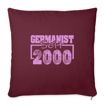Né en 2000 - Housse de coussin décorative 45 x 45 cm - bordeaux - Devant