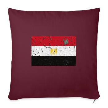 Égypte - Housse de coussin décorative 45 x 45 cm - bordeaux - Devant
