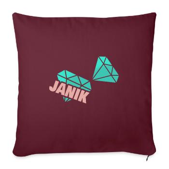 Bruder Janik - Sofakissenbezug 45 x 45 cm - Burgunderrot - Vorne
