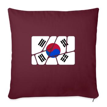 Corée du Sud en tant que Corée du Sud - Housse de coussin décorative 45 x 45 cm - bordeaux - Devant