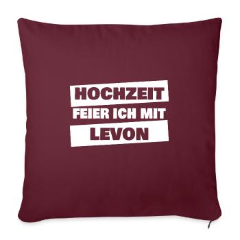 Geschenk für Levon - Sofakissenbezug 45 x 45 cm - Burgunderrot - Vorne