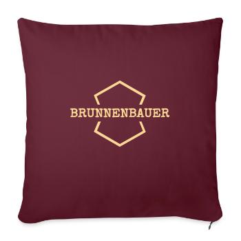 Lieu de travail Emploi Travail Profession Puits ConstructeurTravaux B - Housse de coussin décorative 45 x 45 cm - bordeaux - Devant