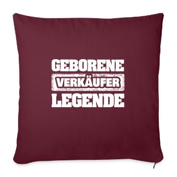 Beruf Verkäufer - Sofakissenbezug 45 x 45 cm - Burgunderrot - Vorne