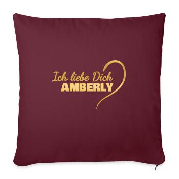 LiebeDich Amberly - Sofakissenbezug 45 x 45 cm - Burgunderrot - Vorne