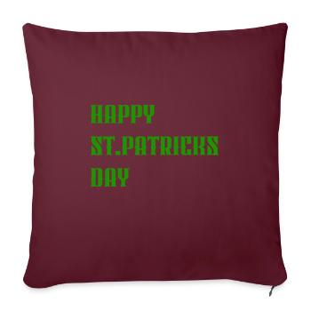 "Happy St. Patricks Day" Green - Sofakissenbezug 45 x 45 cm - Burgunderrot - Vorne