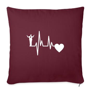 Dirigenten Herzschlag Dirigent Musiker EKG Musik - Sofakissenbezug 45 x 45 cm - Burgunderrot - Vorne